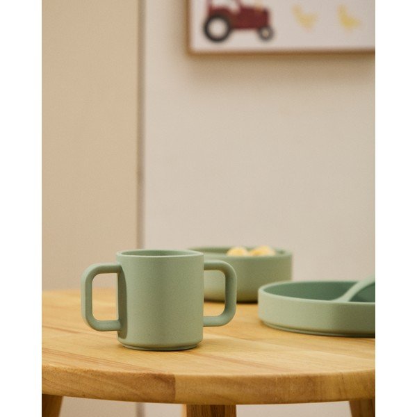 Svijetlo ružičaste/tirkizne silikonske dječje šalice u setu 2 kom Lili – Kave Home-image-2