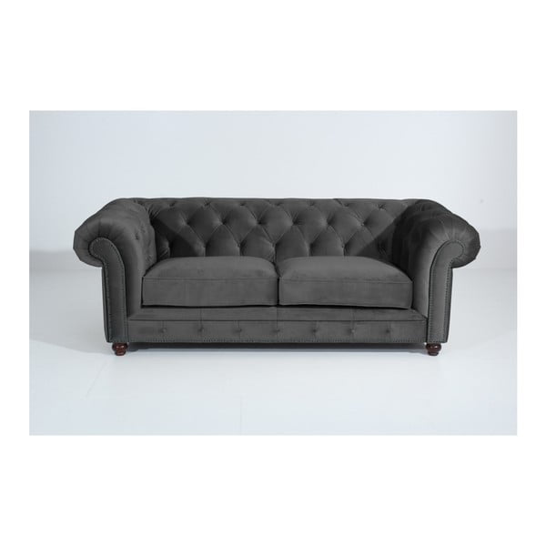 Antracit siva sofa Max Winzer Orleans Velvet, 216 cm