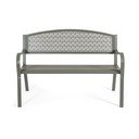 Kaki zelena metalna vrtna klupa Lizette – Bizzotto