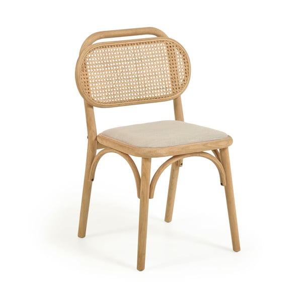 Blagovaonska stolica od punog hrasta u prirodnoj boji Doriane – Kave Home
