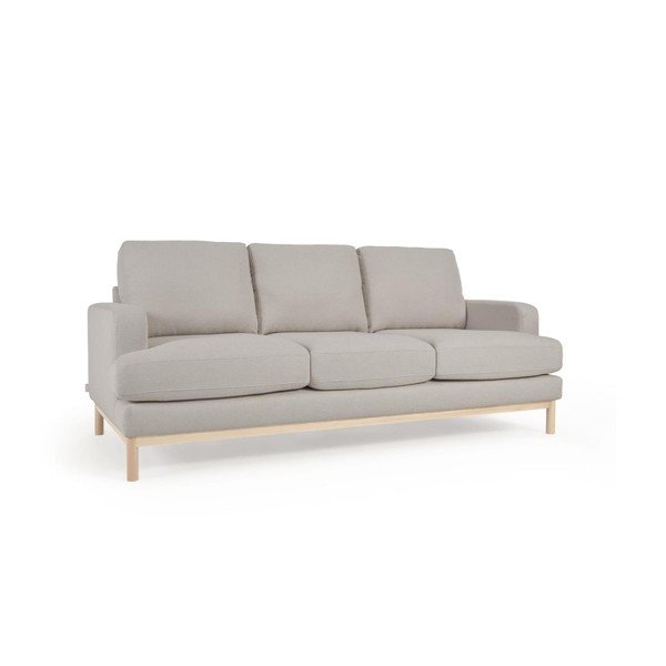 Siva sofa od bouclé tkanine 203 cm Mihaela – Kave Home-image-2