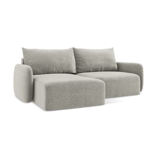 Svijetlo siva sklopiva/s prostorom za odlaganje kutna garnitura (s lijevim kutom) Kalena – Makamii-image-1