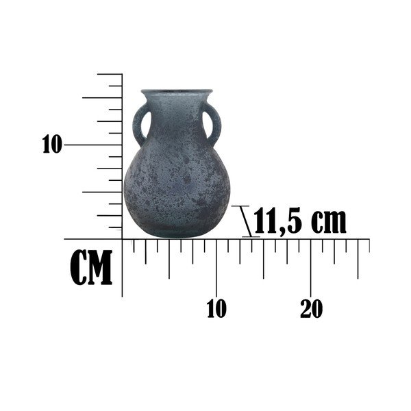 Plava vaza od recikliranog stakla Mauro Ferretti Anfora, ⌀ 11,5 cm-image-1