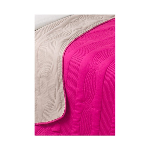 Cyclam roze roze dvostrani prekrivač od mikrovlakana, 200 x 220 cm-image-1