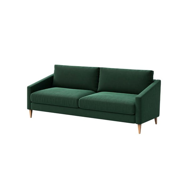 Tamno zelena baršunasti sofa 200 cm Karoto – Ame Yens-image-2