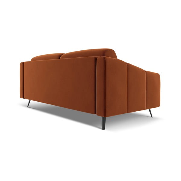 Narančasta baršunasti sofa 202 cm Nalu – Makamii-image-4