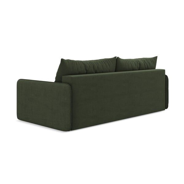 Zelena sklopiva/s prostorom za odlaganje sofa 216 cm Nanea – Makamii-image-4
