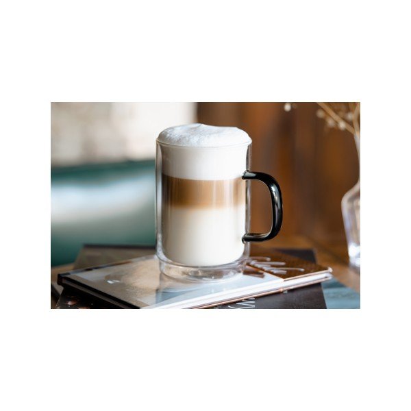 Staklene šalice u setu 2 kom 350 ml Carbon – Vialli Design-image-1