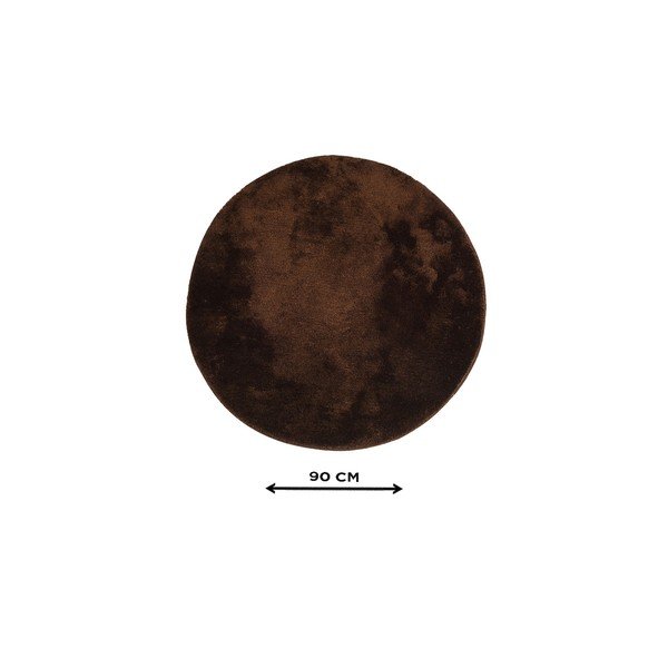Tamno smeđa kupaonska prostirka ø 90 cm Havai – Foutastic-image-4