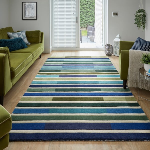 Zeleni vuneni tepih 230x160 cm Piano - Flair Rugs-image-1