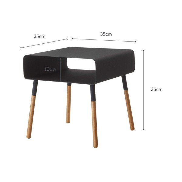 Crni pomoćni stolić YAMAZAKI Plain, visina 35 cm-image-4