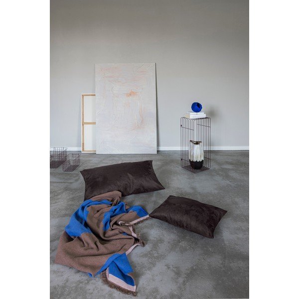 Bordo/plava deka od recikliranog pamuka za kauč 130x175 cm Studio – Mette Ditmer Denmark-image-3