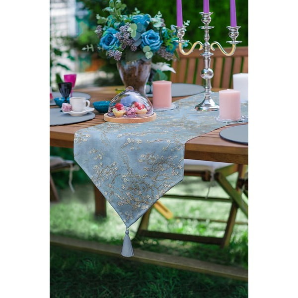 Nadstolnjak 45x140 cm Blue Spring – Minimalist Cushion Covers-image-2