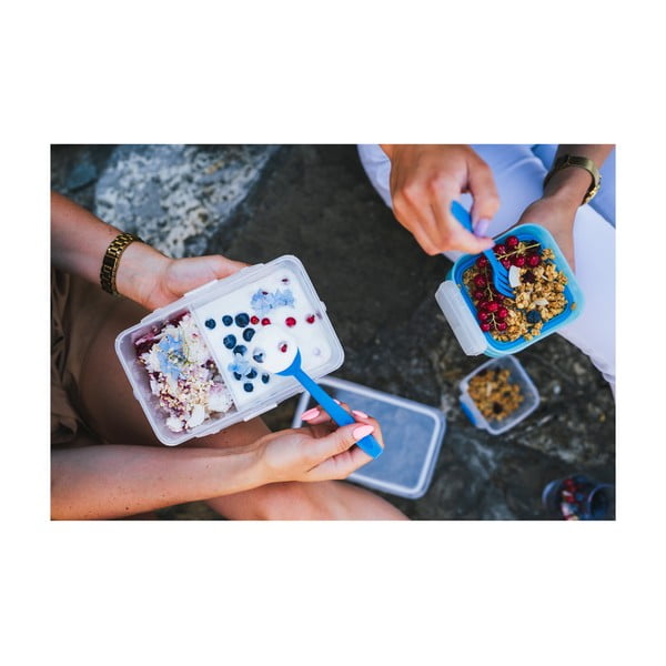 Plava kutija za međuobrok i obrok s priborom, Vialli Design, 650ml+230m-image-4