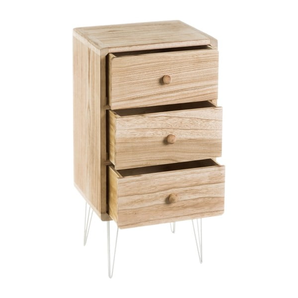 Noćni ormarić od egzotičnog drveta u prirodnoj boji Natural Way – Casa Selección-image-1