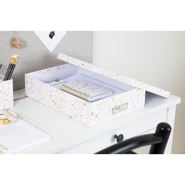 Kutija za pohranu u zlatno-bijeloj boji Bigso Box of Sweden Oskar-image-1