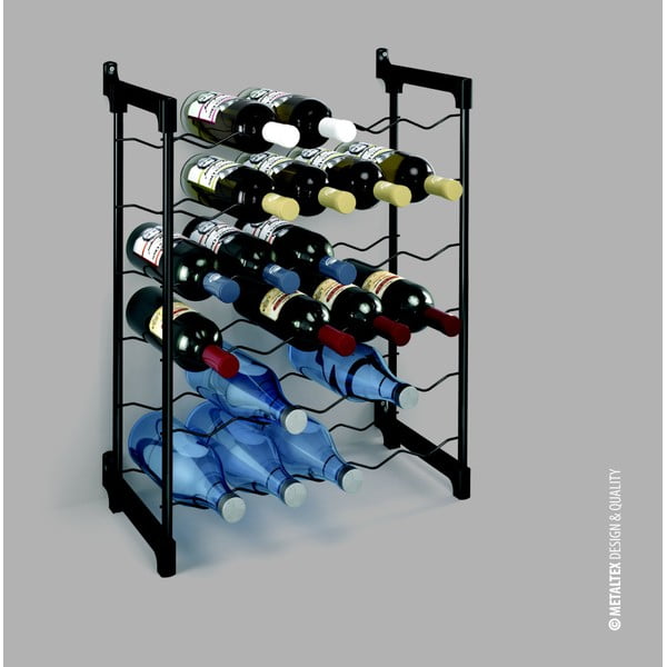 Sivi metalni stalak za vino broj boca 30 Chianti – Metaltex-image-1