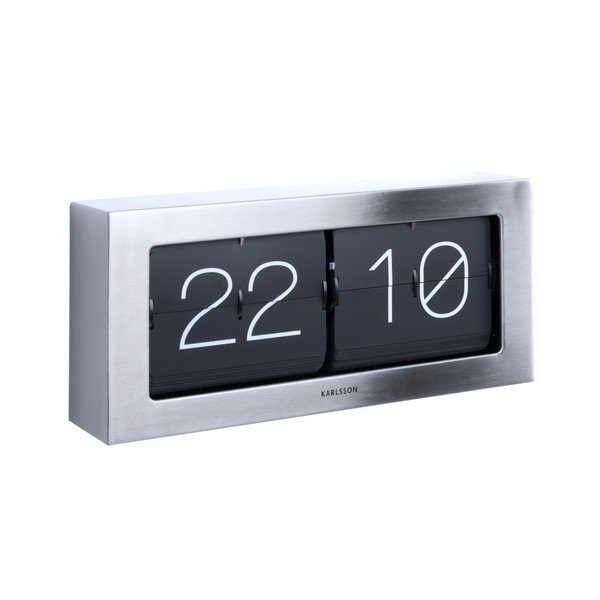 Srebrni sklopivi sat Karlsson Flip, 37 x 17,5 cm-image-1