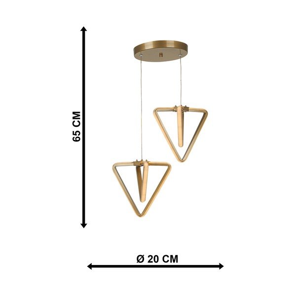 Metalna LED viseća svjetiljka u brončanoj boji ø 20 cm Baris – Squid Lighting-image-4