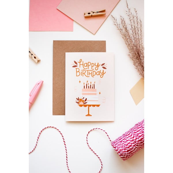 Rođendanska čestitka od recikliranog papira s omotnicom Printintin Happy Birthday, format A6-image-1
