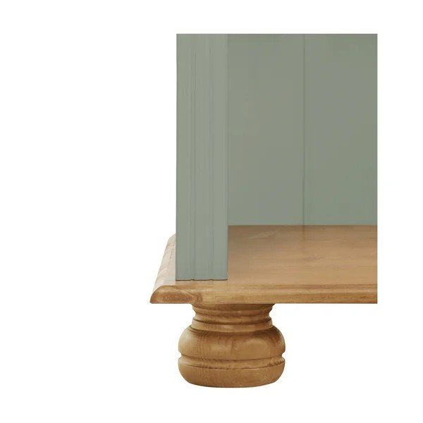 Zelena/u svijetloj prirodnoj boji biblioteka od masivnog bora 77x181x31 cm Mette – Støraa-image-4