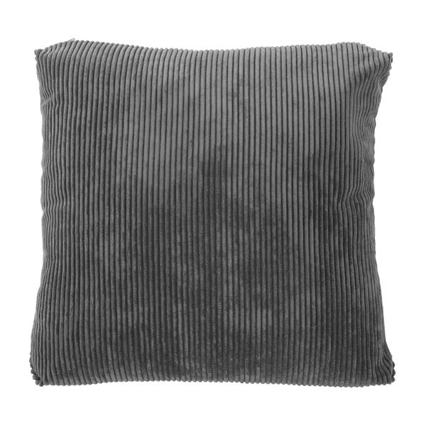 Tamnosivi ukrasni jastuk Tiseco Home Studio Ribbed, 40 x 40 cm