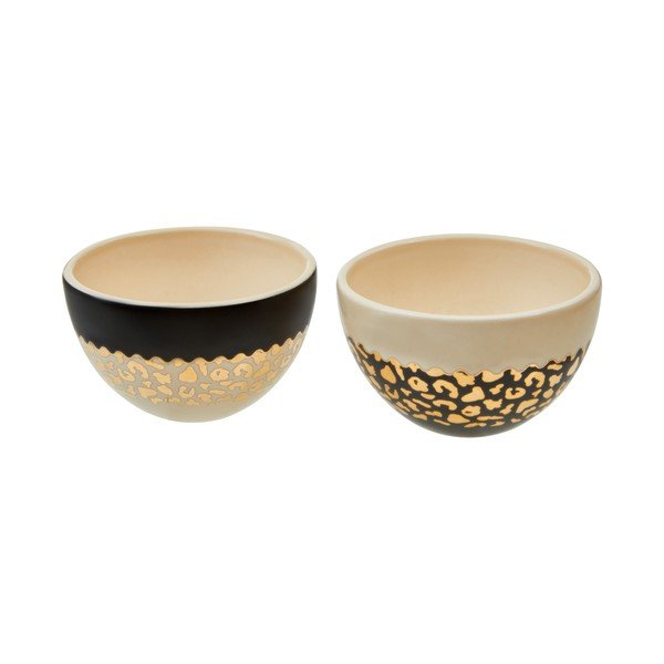 Krem/u zlatnoj boji zdjelice u setu 2 kom od kamenine 180 ml London – Premier Housewares-image-3