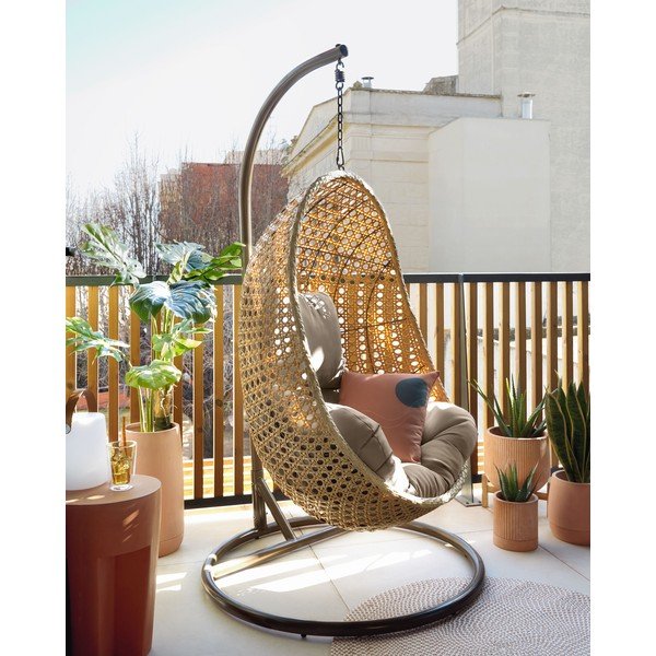 Crna struktura za viseću stolicu Dalias - Kave Home-image-1