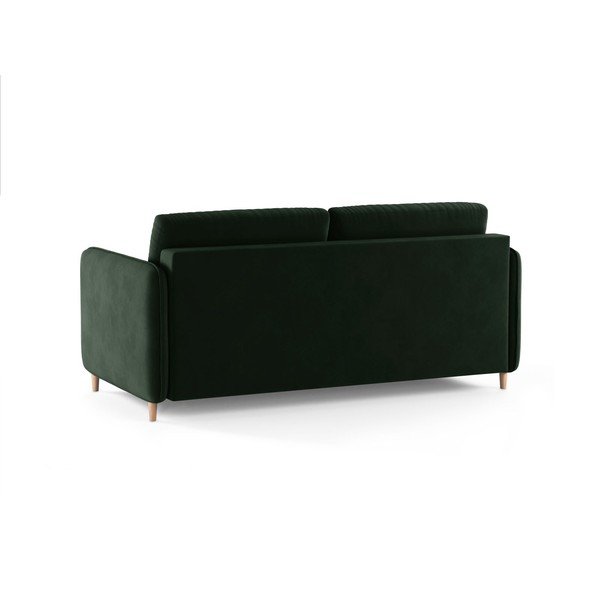 Tamno zelena baršunasti sofa za spavanje 184 cm – Micadoni -image-3