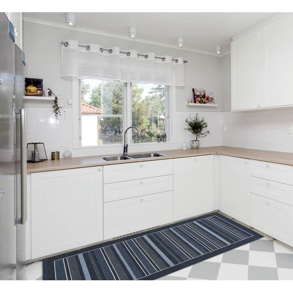 Tamno plava podloga Floorita Velour, 55 x 140 cm-image-2