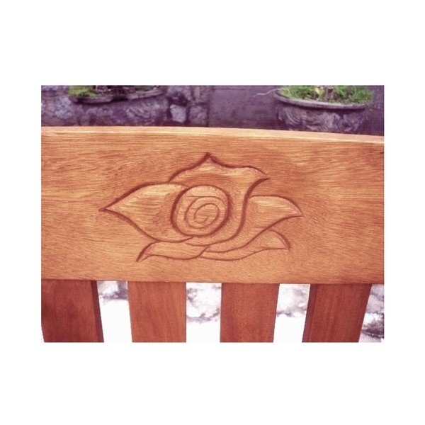 Smeđa vrtna klupa od masivnog drveta Harland – Garden Pleasure-image-1