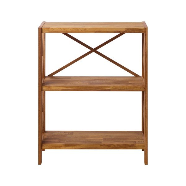 Regal od punog hrasta u prirodnoj boji 70x87 cm X-Shelf – Unique Furniture