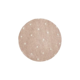 Svijetlo ružičasti periv/ručno rađen pamučan dječji tepih ø140 cm Round Dot Rose – Lorena Canals