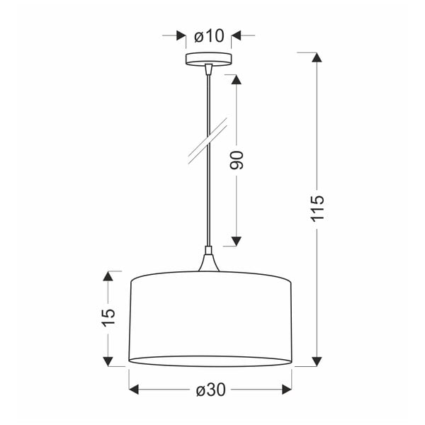 Petrolej zelena viseća svjetiljka s tekstilnim sjenilom ø 30 cm Maloto – Candellux Lighting-image-2