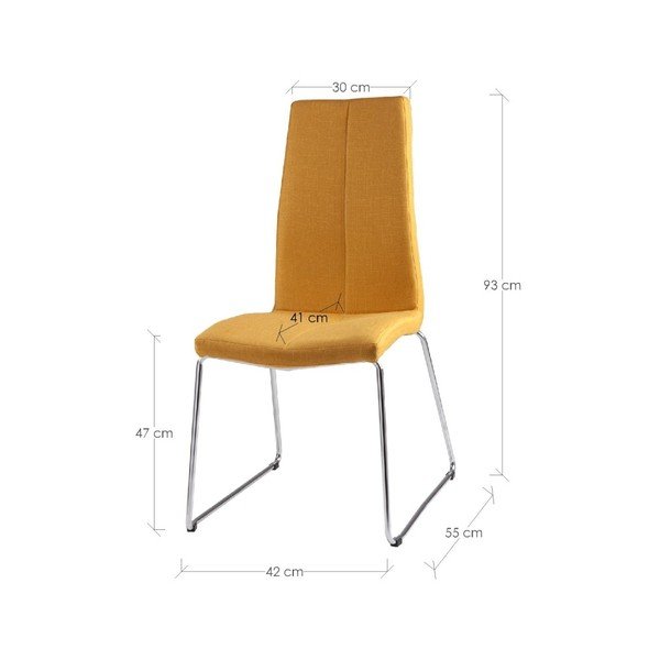 Set od 4 žute blagovaonske stolice sømcasa Aora-image-2