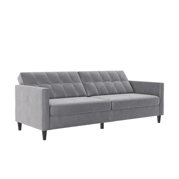 Svijetlo siva baršunasti sofa 203 cm Hartford – Støraa-image-1