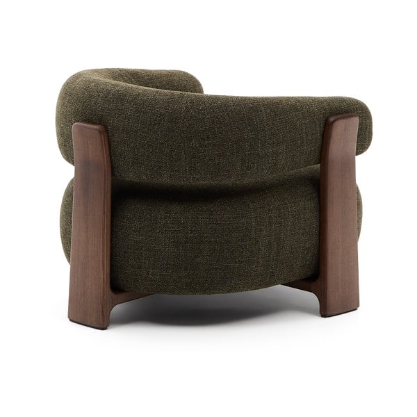 Zelena fotelja od šenila Granite – Kave Home-image-4