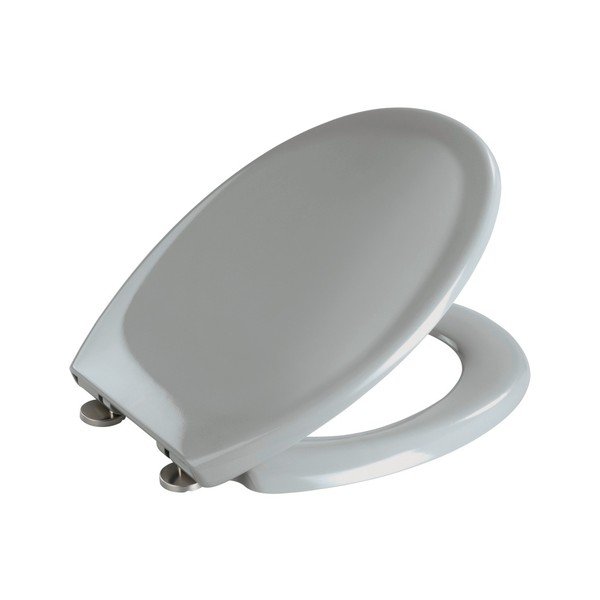 Svijetlosivo WC sjedalo s lakim zatvaranjem Wenkoo Premium Ottana, 45,2 x 37,6 cm-image-1