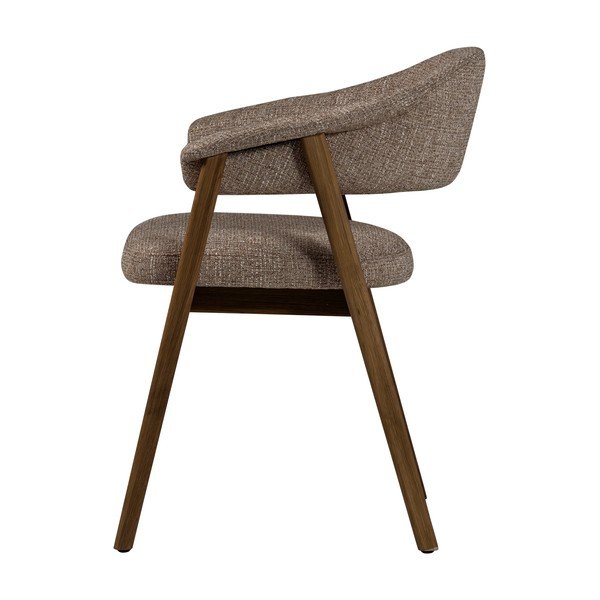 Smeđa podstavljena blagovaonska stolica s naslonima za ruke Tunar – WOOOD-image-3