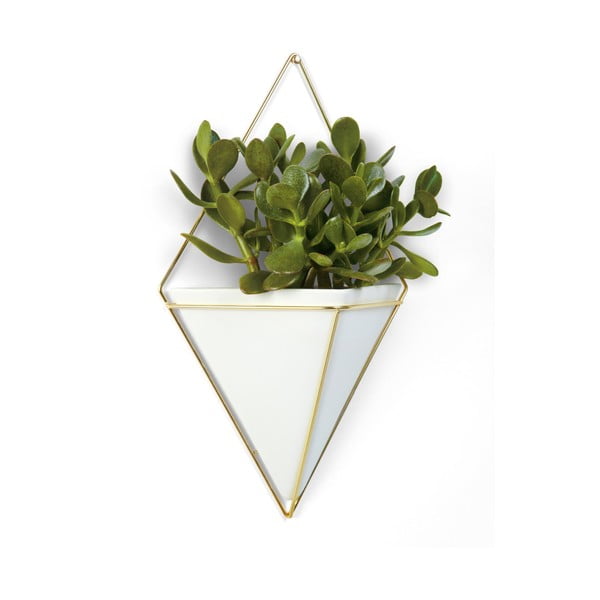 Bijela keramička viseća tegla sa stalkom u zlatnoj boji Umbra Trigg-image-3