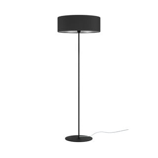 Crna podna svjetiljka sa srebrnim detaljima Sotto Luce Tres XL, ⌀ 45 cm