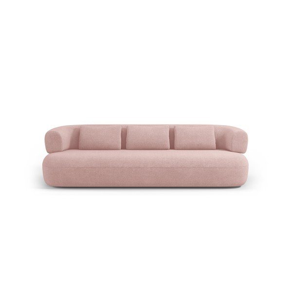 Svijetlo ružičasta sofa od bouclé tkanine 226 cm Jenny – Micadoni -image-2