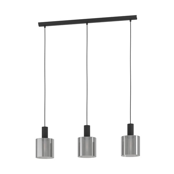 Crna viseća svjetiljka sa staklenim sjenilom GOROSIBA – EGLO