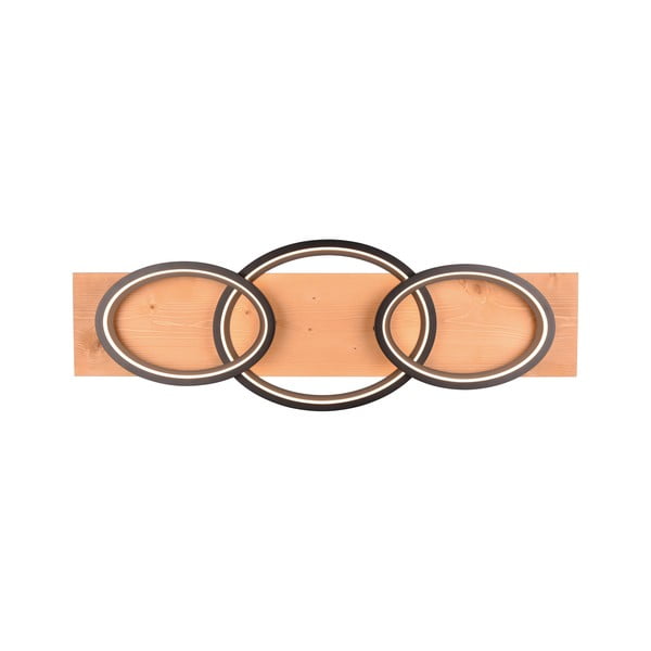 Crno-smeđa LED stropna svjetiljka s mogućnošću zatamnjivanja 33x97 cm Barca – Trio-image-3