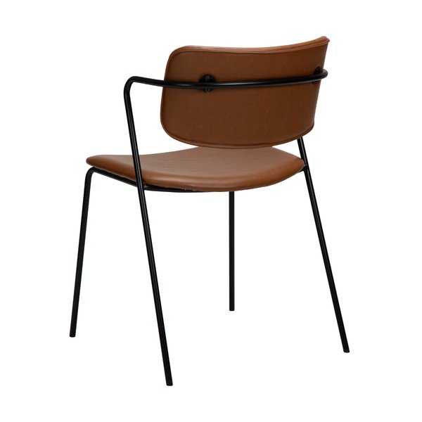 Smeđa stolica s imitacijom kože DAN-FORM Denmark Zed-image-3