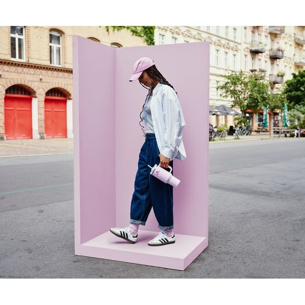 Ružičasta termosica od nehrđajućeg čelika sa slamkom 1,18 l Quencher H2.0 FlowState Tumbler Cherry Blossom – Stanley-image-1