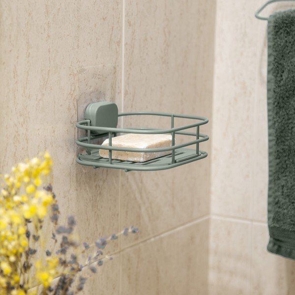 Mentol zelena metalna samoljepljiva posuda za sapun Grena – Compactor-image-1