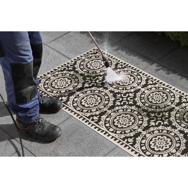 Crno-krem vanjski tepih NORTHRUGS Jardin, 80 x 250 cm-image-3