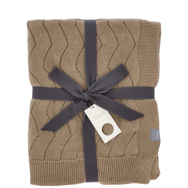 Smeđa pletena deka 130x170 cm Gentle – Södahl-image-3