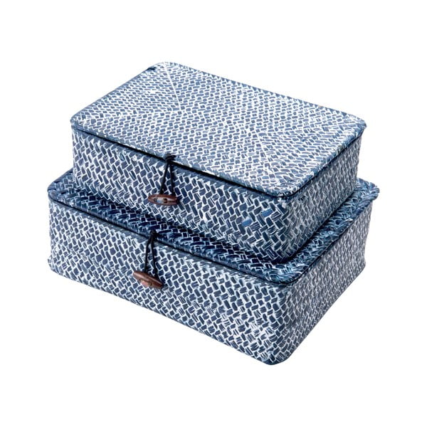 Set od 2 plave košare za odlaganje od Compactor trske